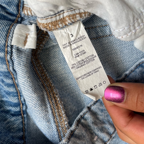 Garage Denim Wide Leg Distressed Jeans Sz 3 - Picture 4 of 4